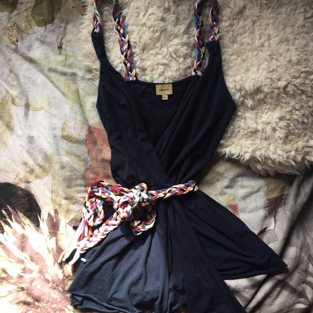 Ella Moss Anthropologie Multicolor Braid Top